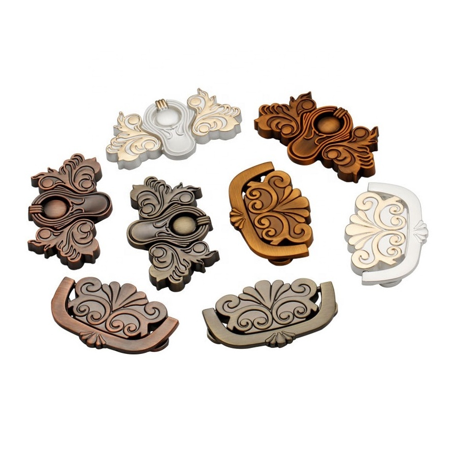 Price Negotiable Zinc Alloy Butterfly Flower Pattern Fancy Classical Furniture Decorative Cabinet Drawer Pull Handle Knobs