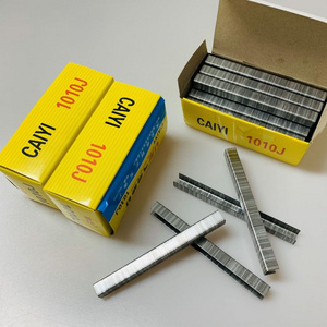 Caiyi Factory 20 Gauge Galvanized Steel U-Type Nail 10J 53series 4-22mm Staples for Staple Gun