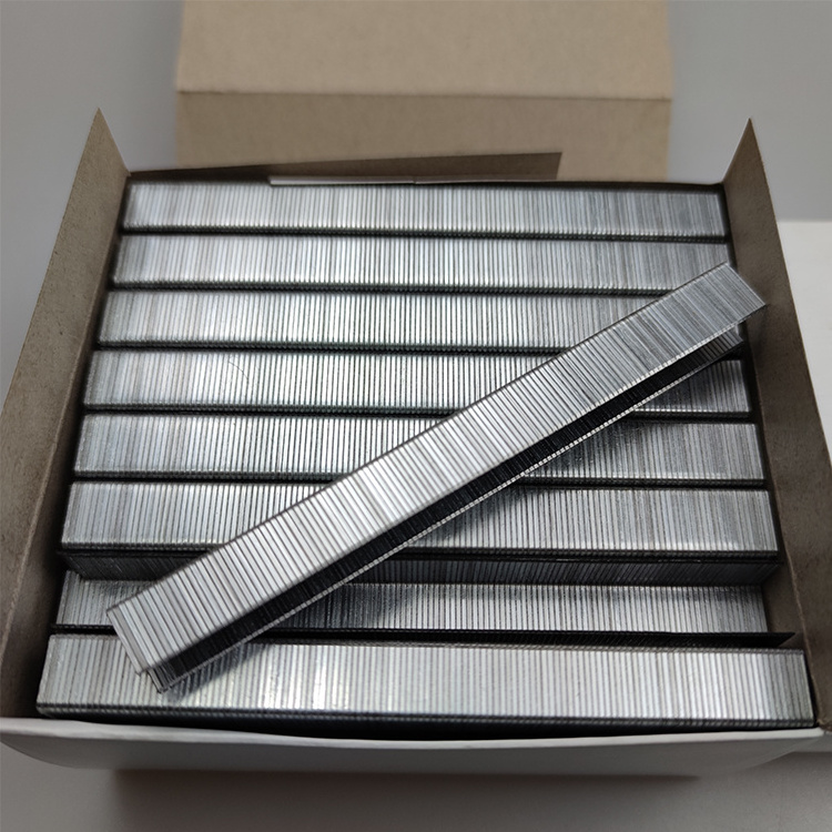 10000Pcs/Box Customized 21GA 80 Series Galvanized Furniture Sofa Nails Pneumatic Gun Staples for Wood