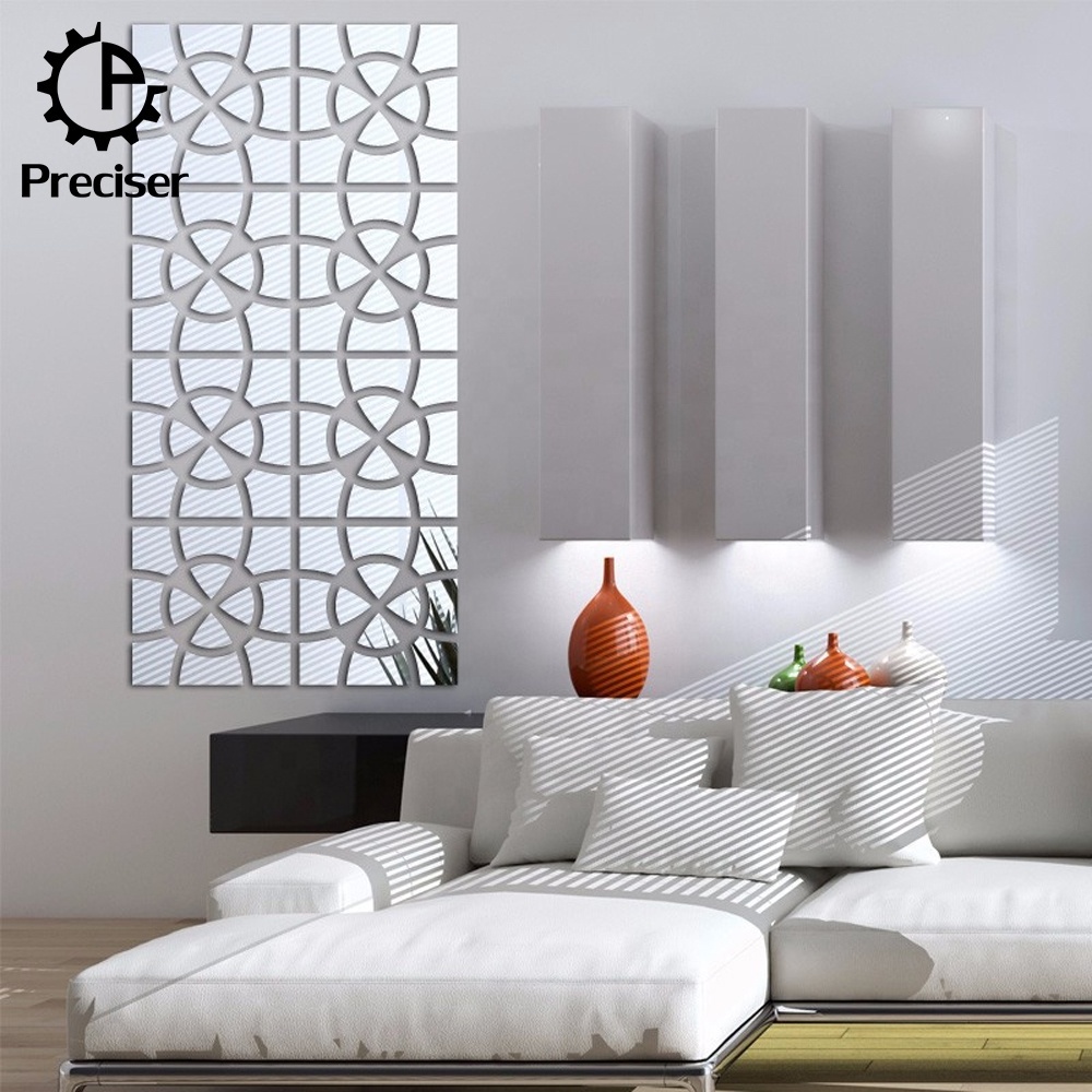 Custom Acrylic Wall Decals Mirror Reflection Wall Sticker Living Room