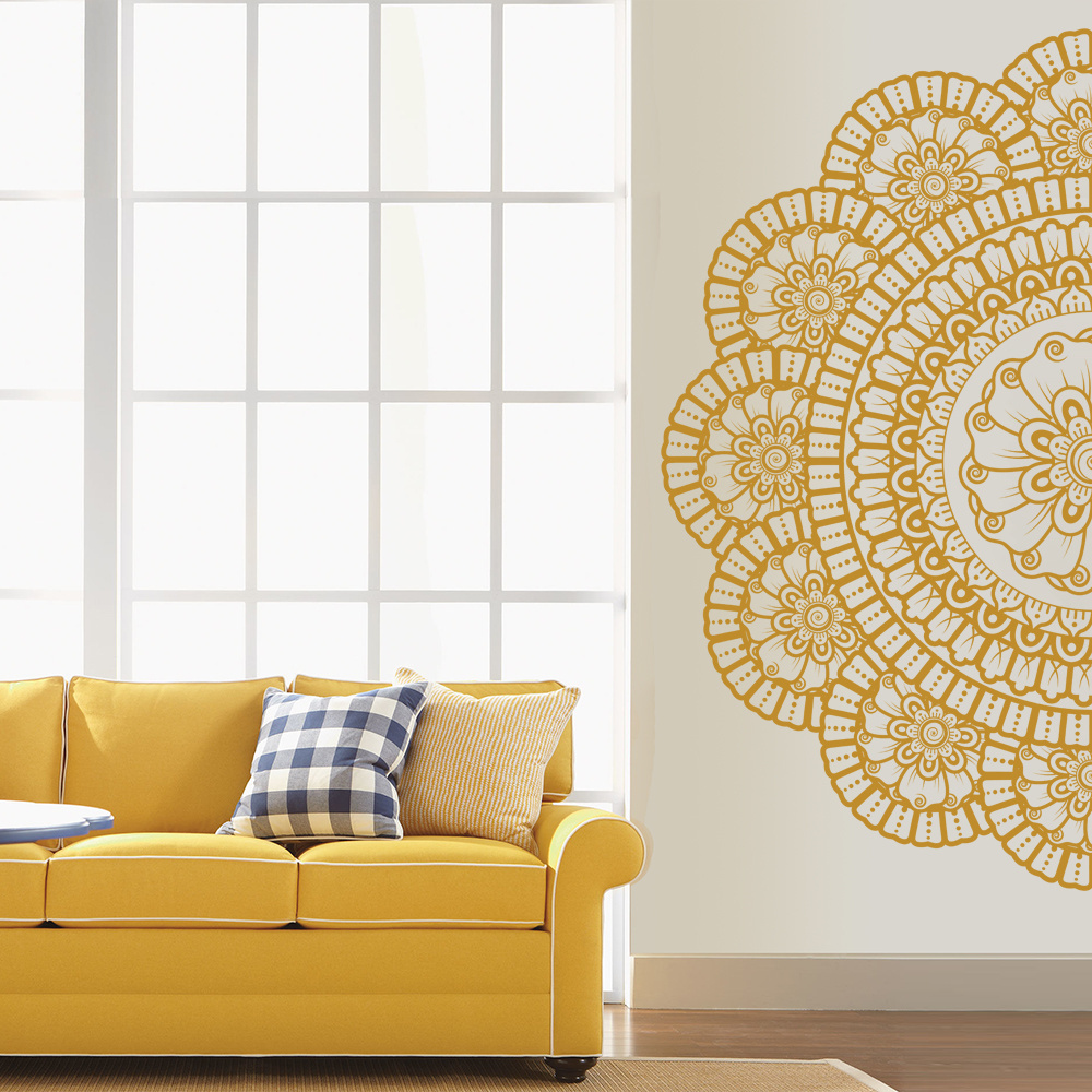 3d home decoration mandala wall sticker Carving stencils stickers Beauty salon Living Room decoration diy decor