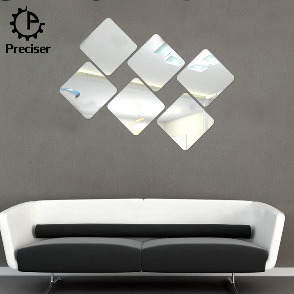 Preciser Mirror Wall Art Wall Stickers For  Living Room