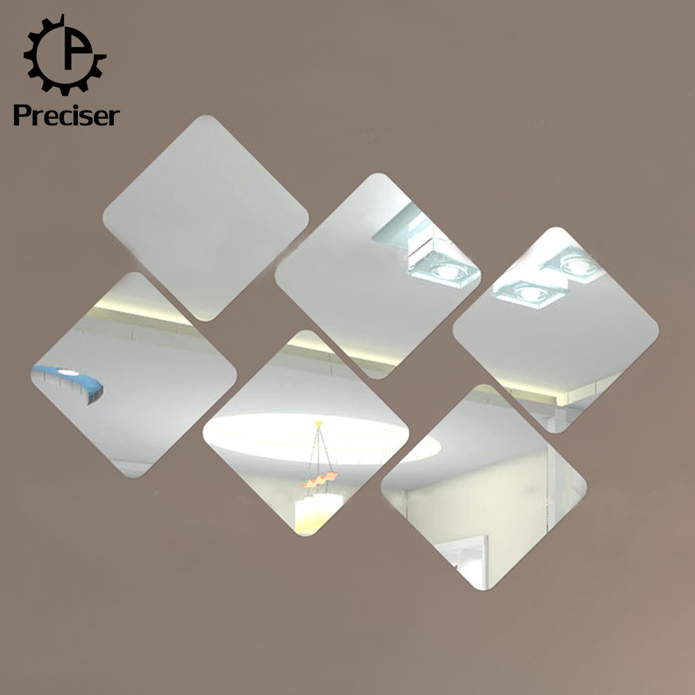 Preciser Mirror Wall Art Wall Stickers For  Living Room