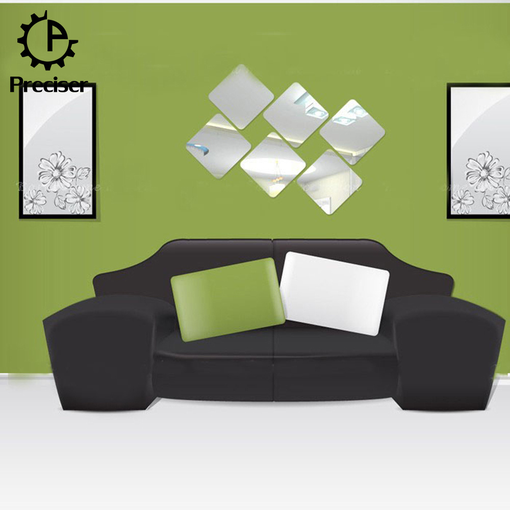 Preciser Mirror Wall Art Wall Stickers For  Living Room