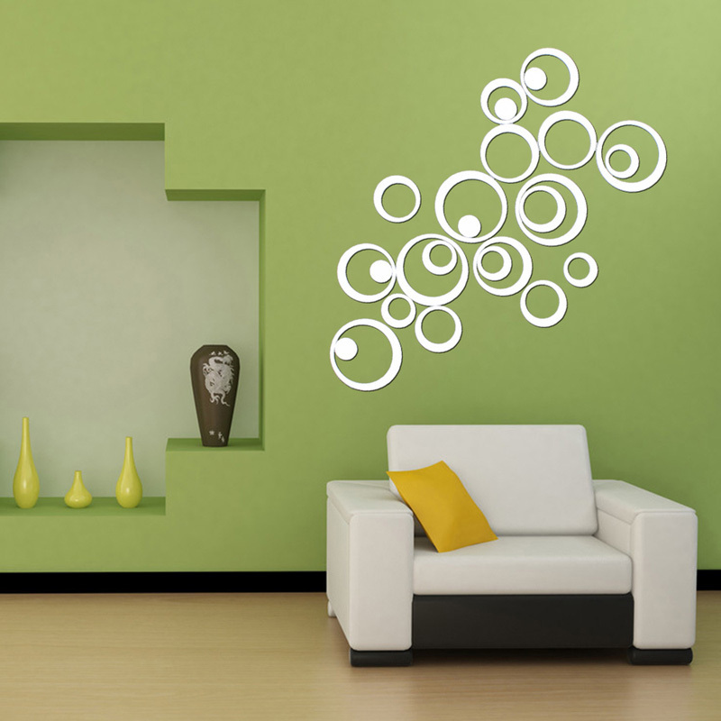 Preciser Mirror Wall Decal 3D Acrylic DIY Stickers