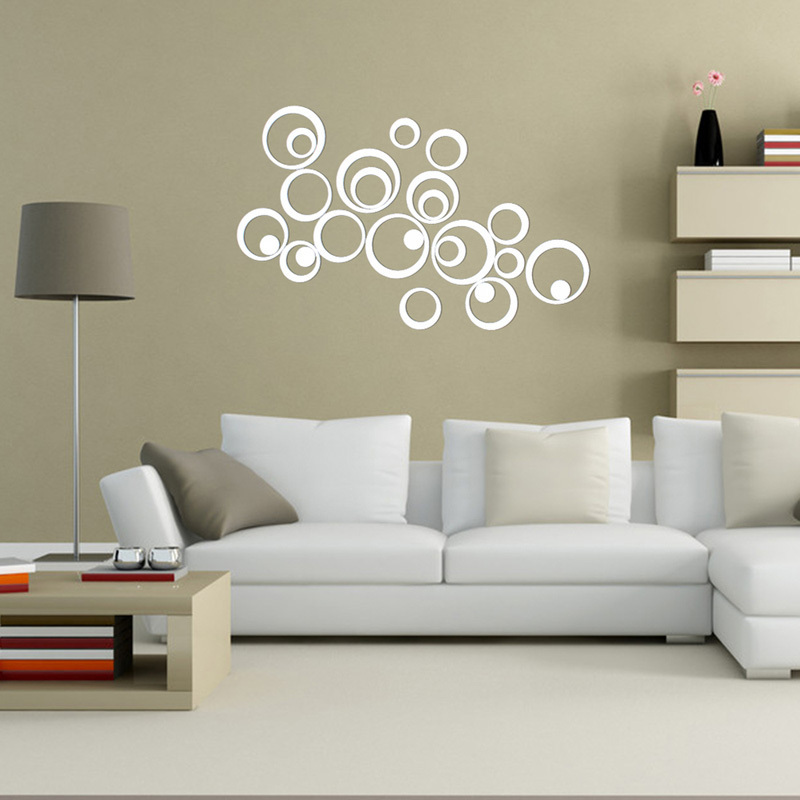 Preciser Mirror Wall Decal 3D Acrylic DIY Stickers