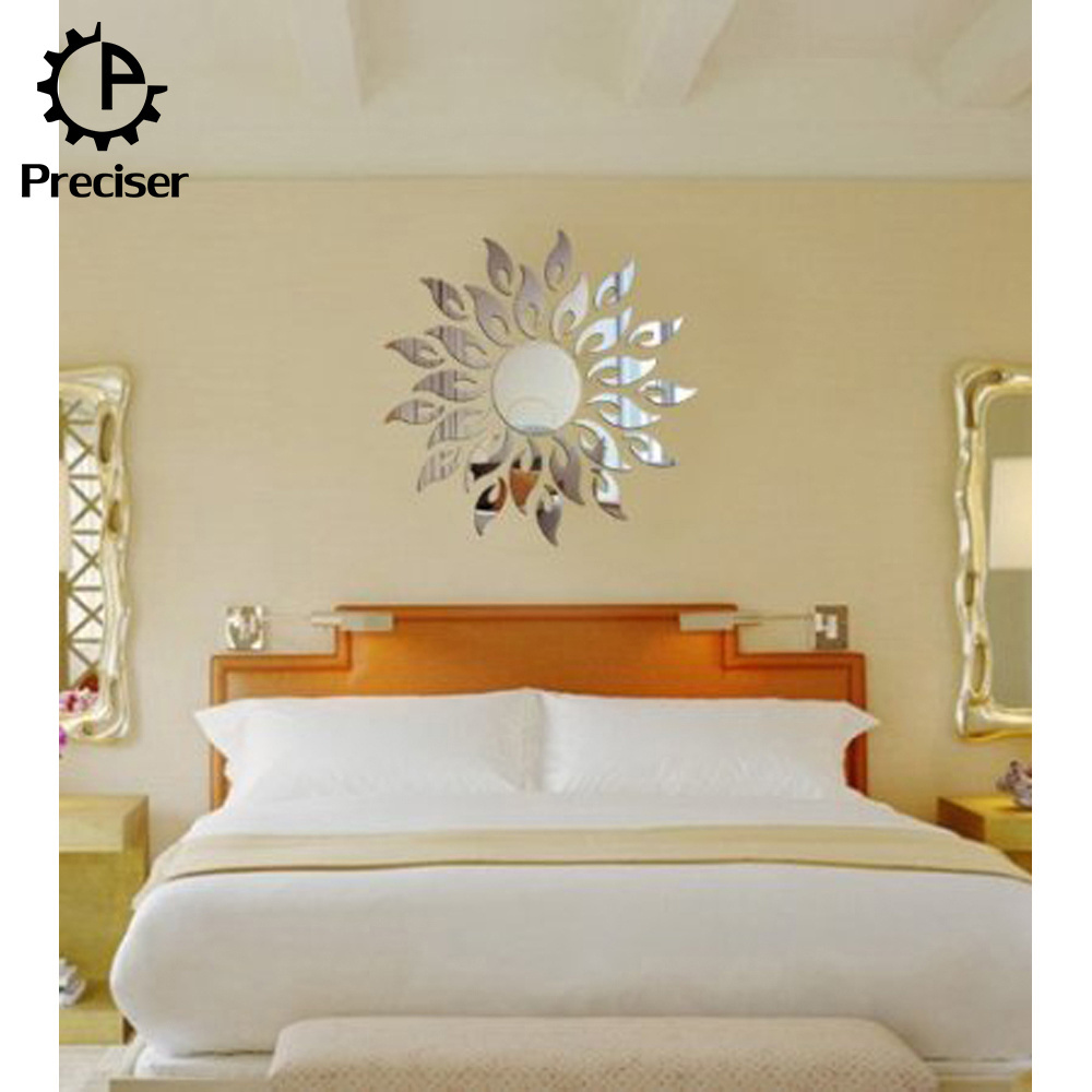 Preciser Removable Wall Art Acrylic Mirror Surface Sticker For Home Decoration