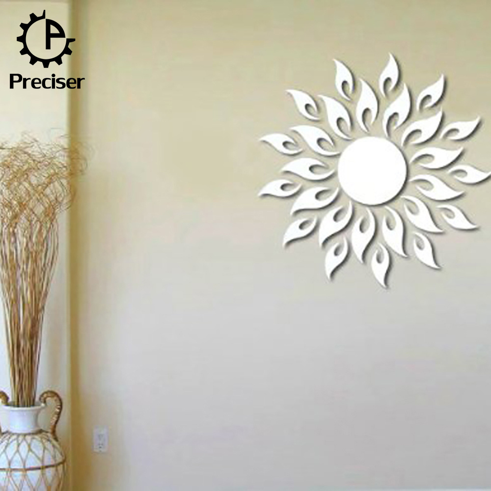 Preciser Removable Wall Art Acrylic Mirror Surface Sticker For Home Decoration