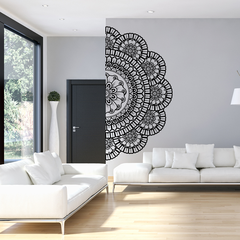 3d home decoration mandala wall sticker Carving stencils stickers Beauty salon Living Room decoration diy decor