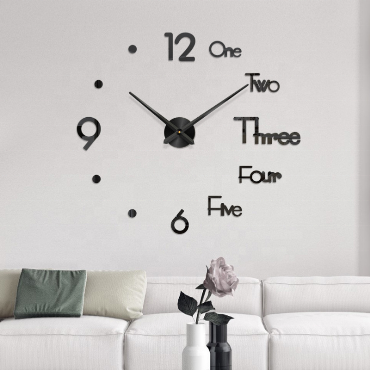 Preciser Acrylic Large Digital Wall Clock 3D Wall Clock Home Decor Wall Clock Mechanism