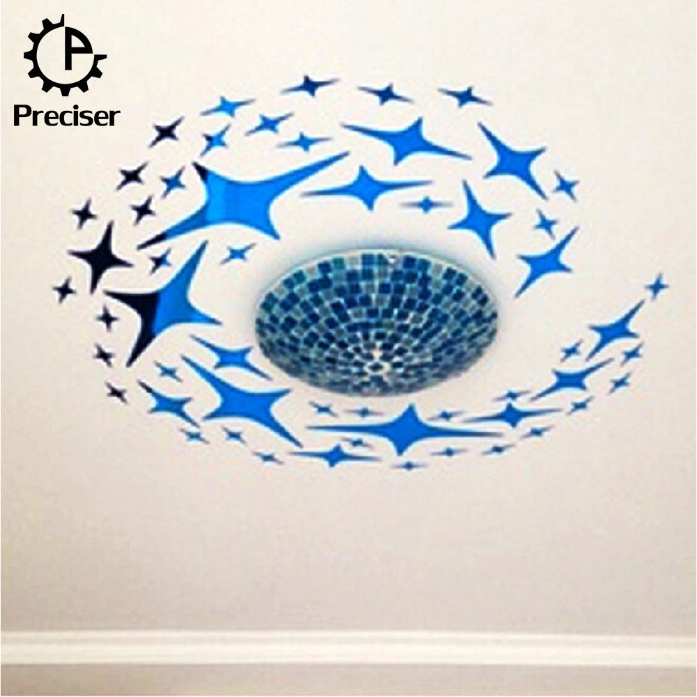 Preciser Acrylic Mirror Crystal 3d Stars Wall Stickers For Kids Room