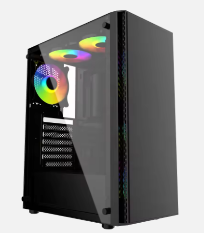 2024 Mini ATX Desktop Computer PC Gaming Case Good Price Tempered Glass Cabinet Mid Tower Plastic Material Used Stock