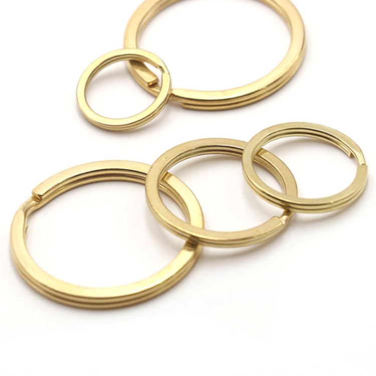 High Quality Solid Brass Keychain Ring Loop Brass Key Ring 30mm 25mm