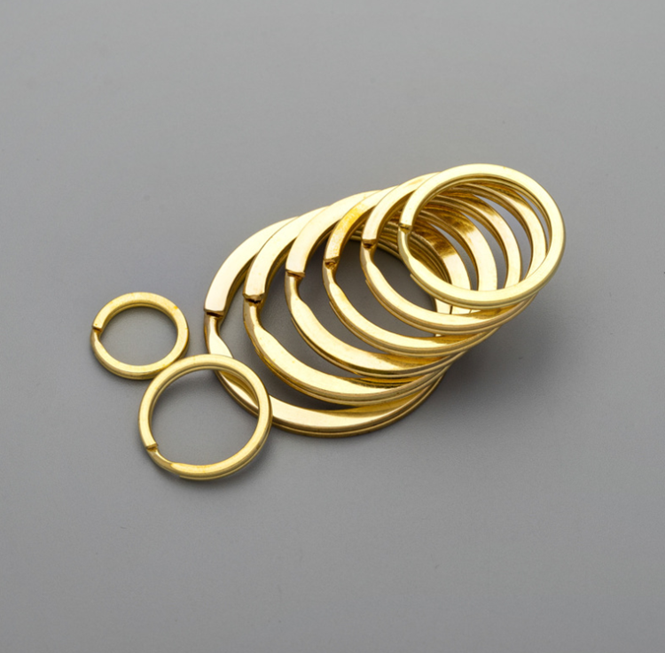 High Quality Solid Brass Keychain Ring Loop Brass Key Ring 30mm 25mm