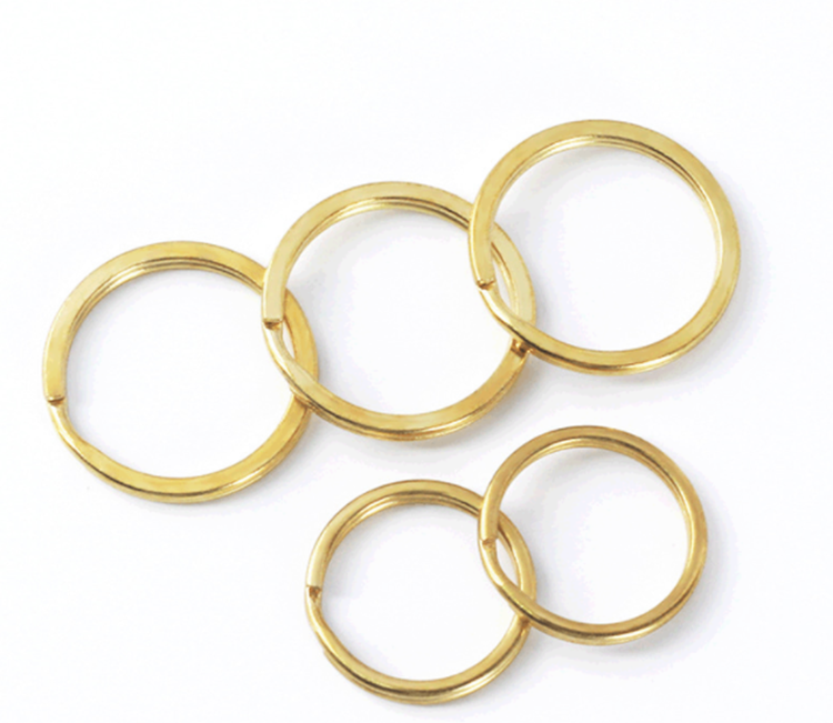 High Quality Solid Brass Keychain Ring Loop Brass Key Ring 30mm 25mm