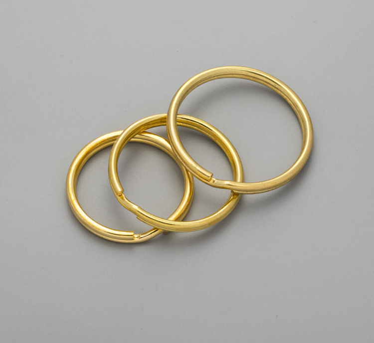 High Quality Solid Brass Keychain Ring Loop Brass Key Ring 30mm 25mm