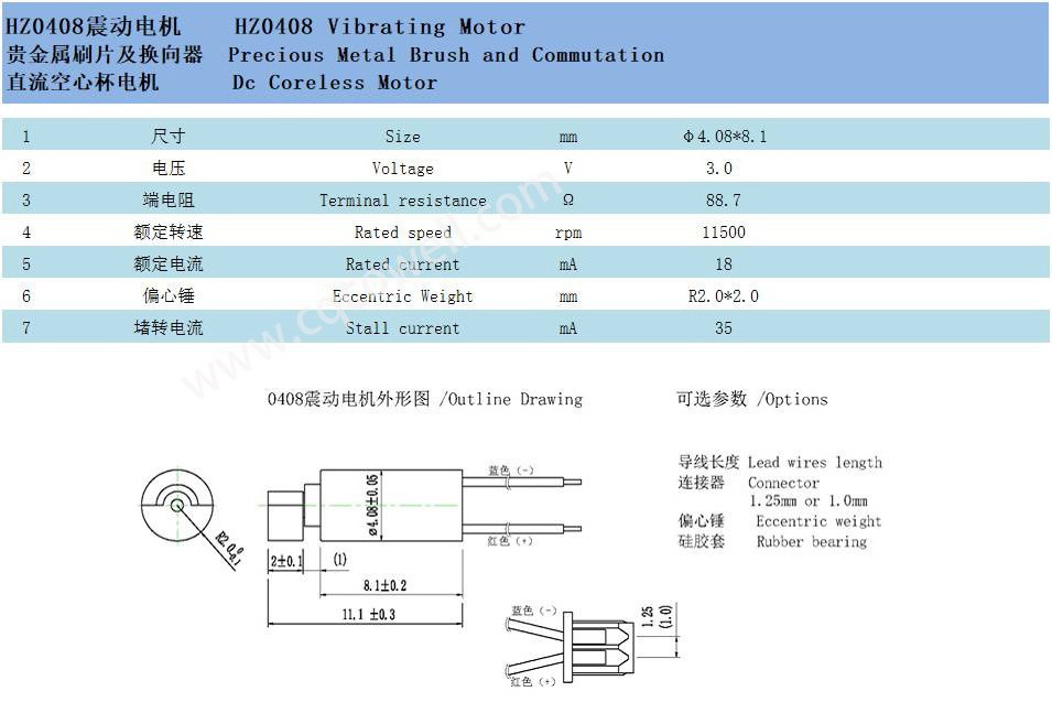 0408 Factory Linear Rubber Sleeve High Speed IE1 3.0V Volt Dc Vibration Motor