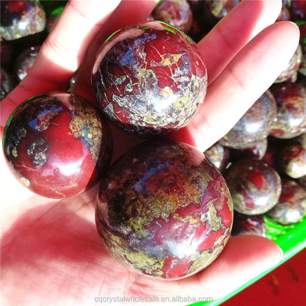 Dragon Bloodstone Balls crystal quartz spheres natural rock gem stone balls