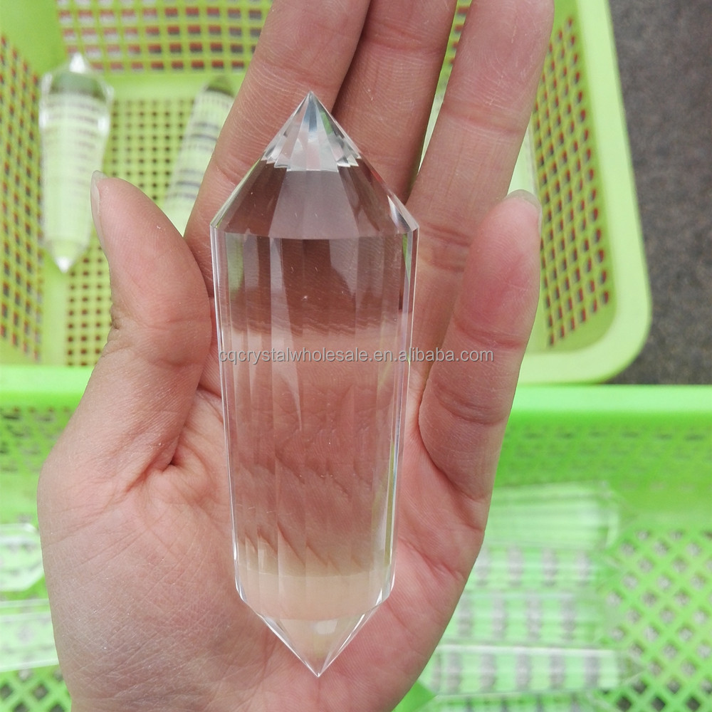 natural 16 sides Rock Quartz Vogel Crystal Healing Natural clear Point