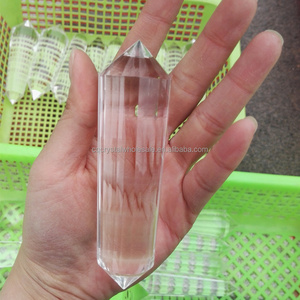 natural 16 sides Rock Quartz Vogel Crystal Healing Natural clear Point