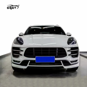 Perfect fitment turbo front bumper and TH style body kit for Porsche Macan front lip side skirts rear bumper wing spoiler