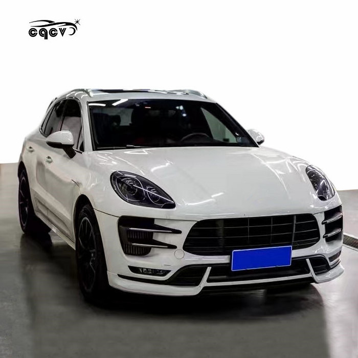 Perfect fitment turbo front bumper and TH style body kit for Porsche Macan front lip side skirts rear bumper wing spoiler