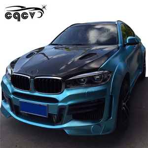 Good fitment wide body kit for BMW X6 F16 front bumper rear bumper wide flare and hood for BMW x6 f16 facelift