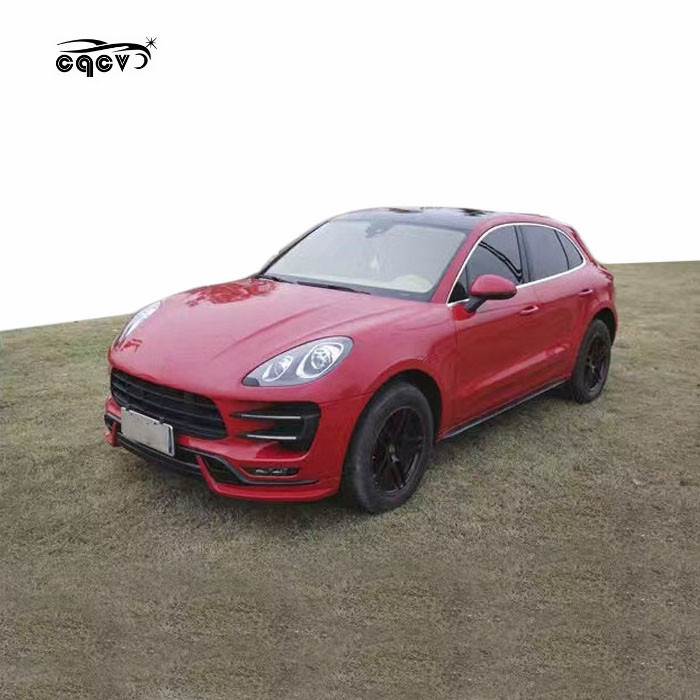 Perfect fitment turbo front bumper and TH style body kit for Porsche Macan front lip side skirts rear bumper wing spoiler