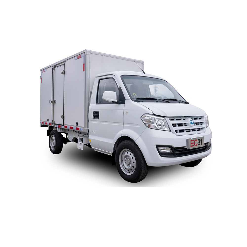 China DFSK brand new EC31 model left hand drive 300 km per charging small mini refrigerated/cargo box/flatbed electric truck