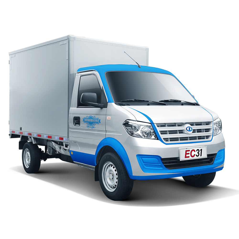 China DFSK brand new EC31 model left hand drive 300 km per charging small mini refrigerated/cargo box/flatbed electric truck