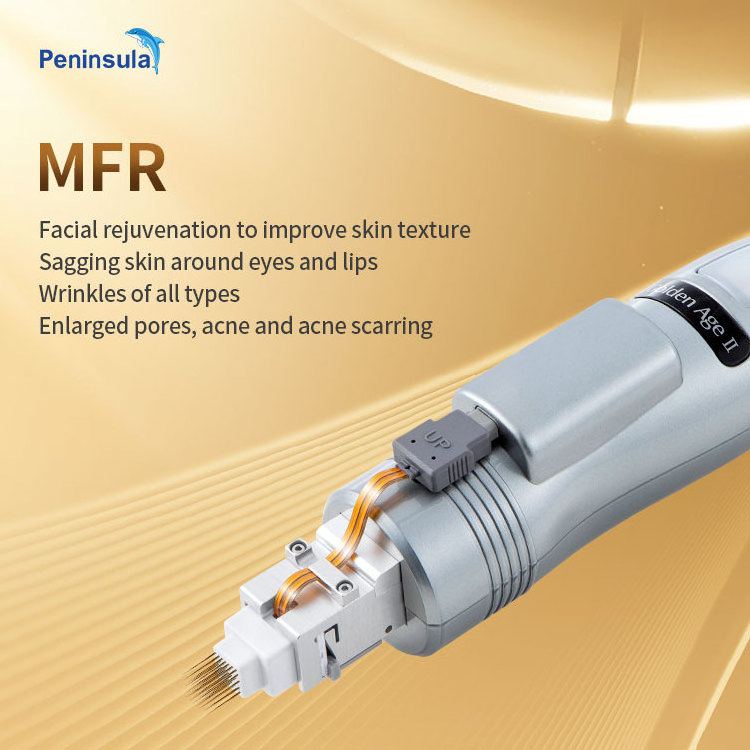 Gold Fractional RF Microneedling Aesthetic Machine Beauty Microneedle RF Lifting Machine Lighten Skin Treatment Of Armpit Odor