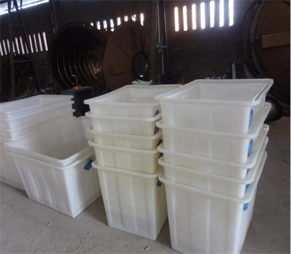 200L Polyethylene open top rectangular water tank/plastic grow bed/fish tub for aquaculture