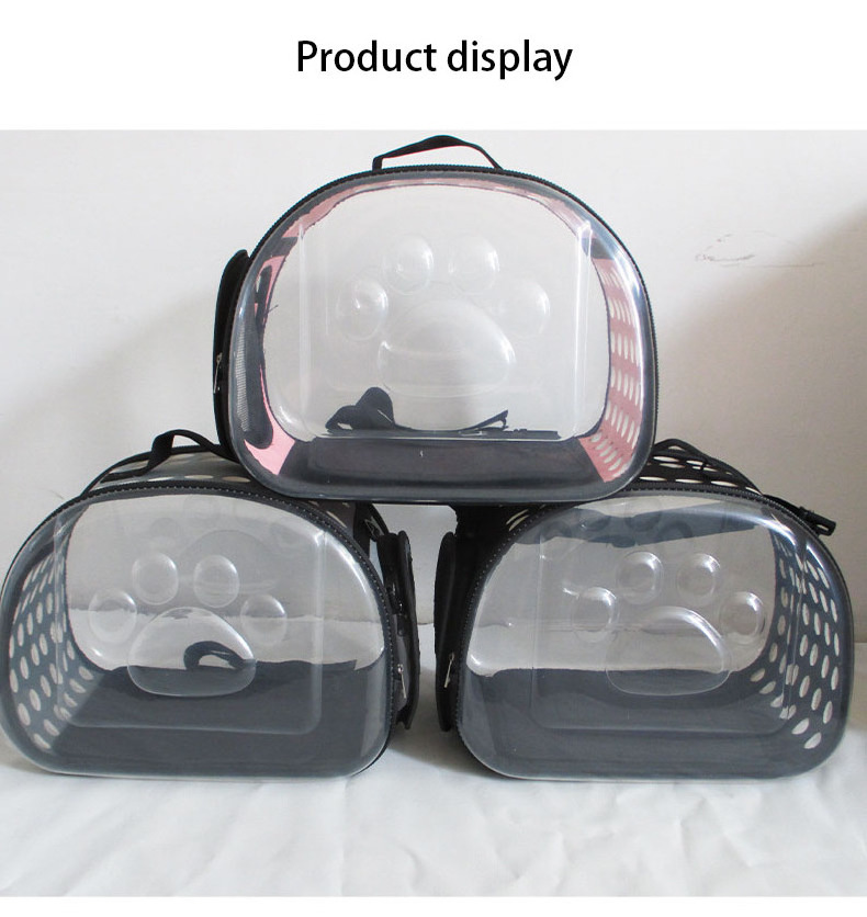 Outdoor portable pet bag Clear folding cat tote bag Outdoor pet shoulder bag tote carrier