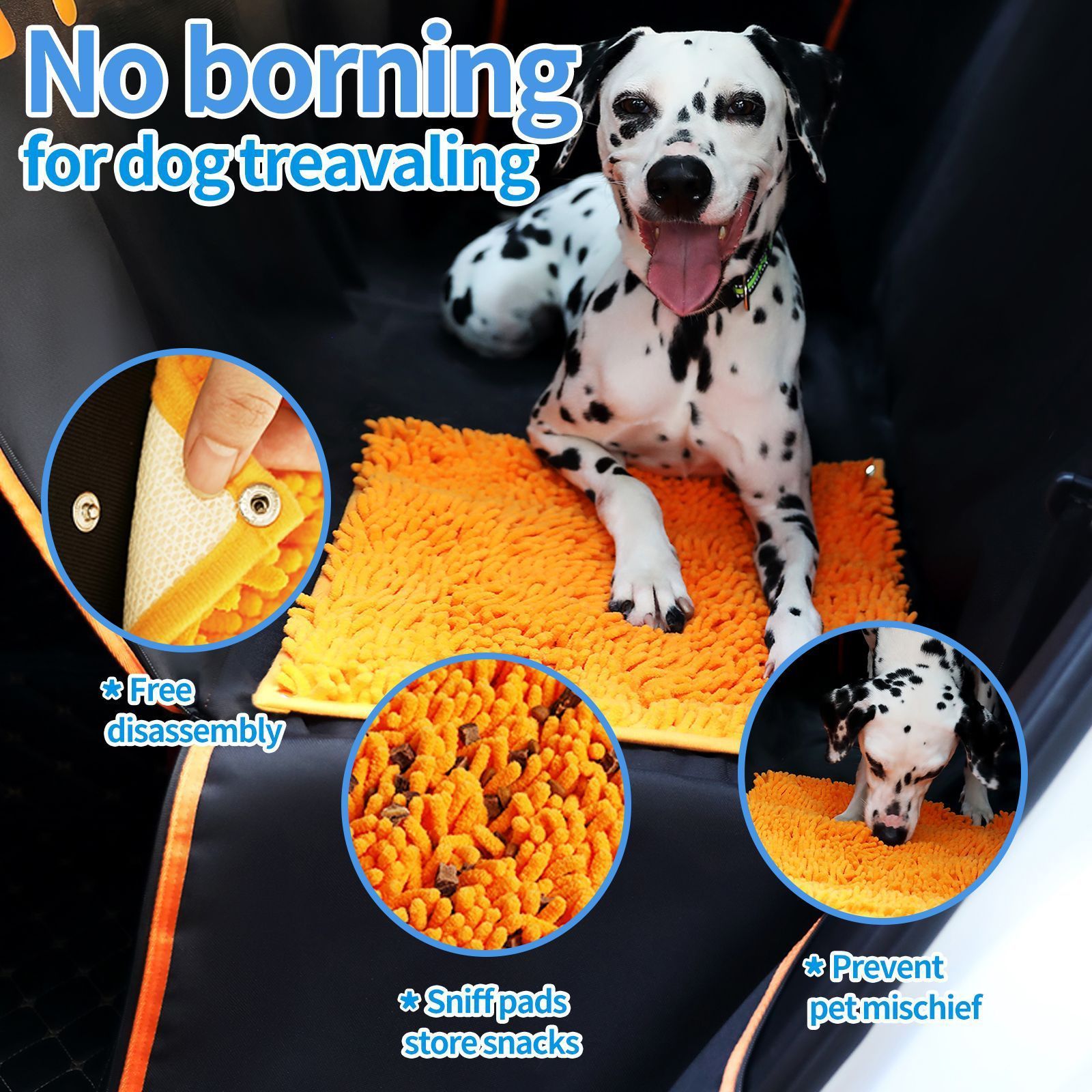 New waterproof detachable dog rear mat Removable Sniff pet rear seat cover Hammocks protect against SUV and truck dirt scraping