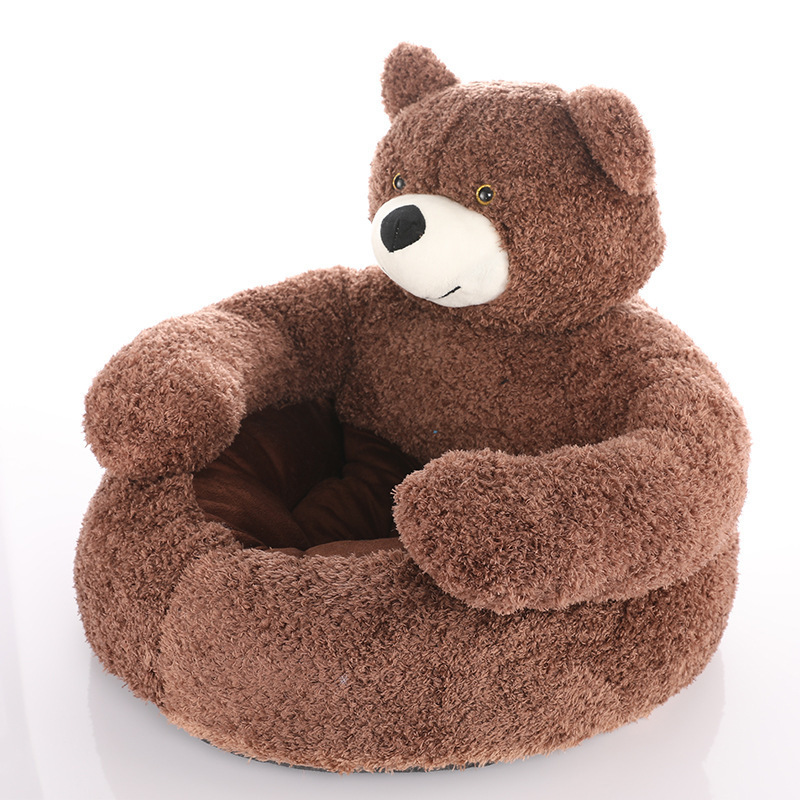 Wholesale Cuddly bear hug pet sofa bed/Washable removable semi-enclosed cat and dog house/plush pet bed