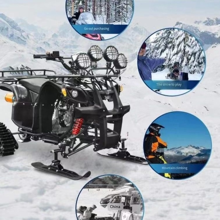 EDR Snowmobile all-terrain ATV track mountain Snowfox 200cc China Snowmobile