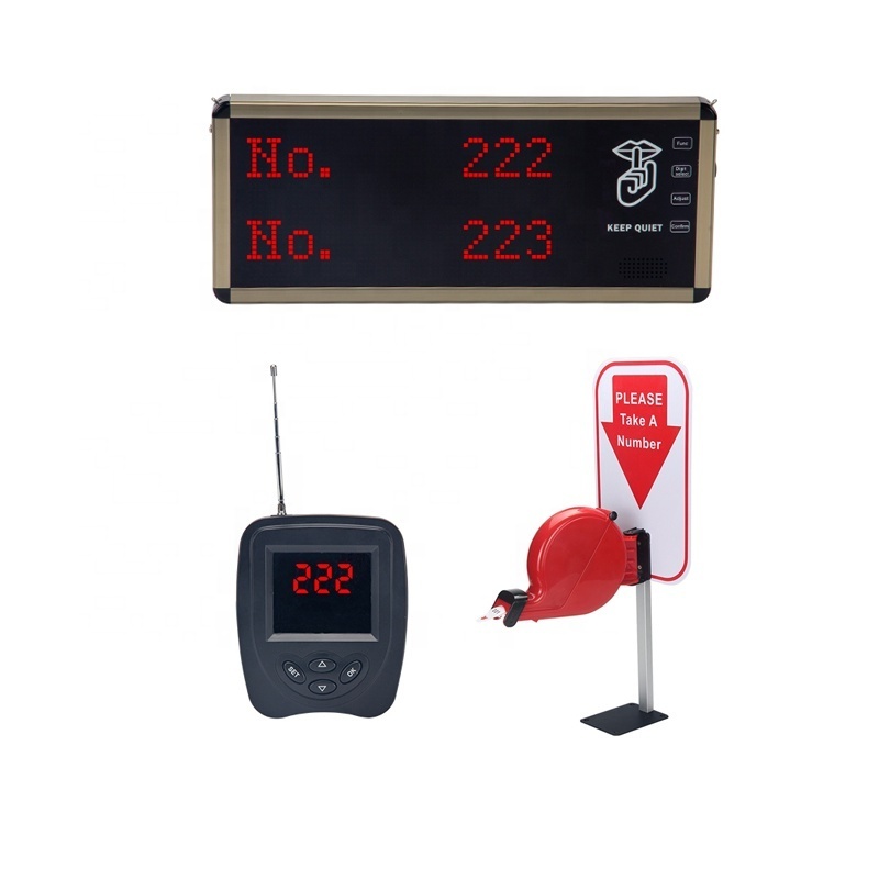 fast food restaurant take a number guest paging system for queuing wireless calling system ticket dispenser