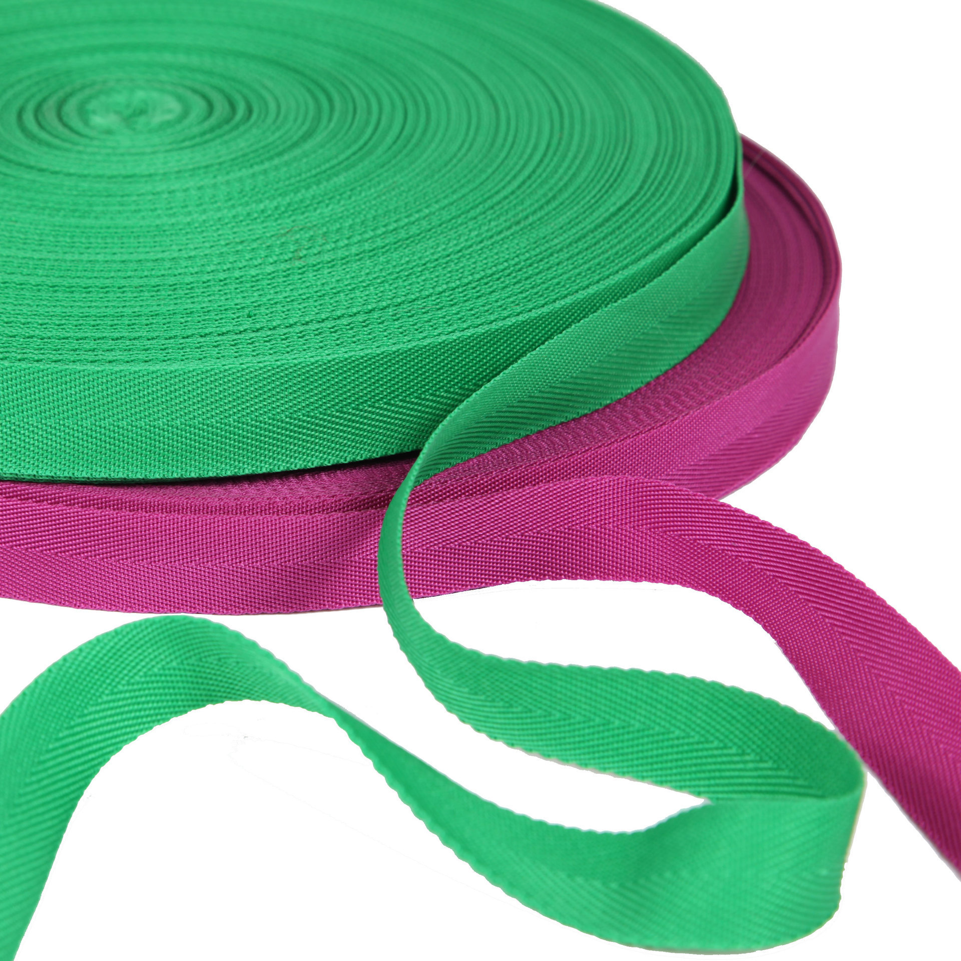 custom flat recycled herringbone polyester nylon ribbon belt webbing strap 25mm