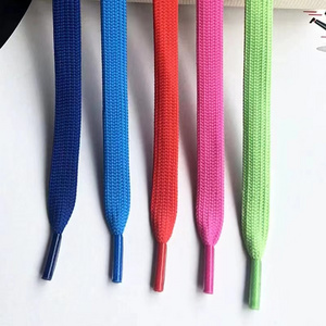 8mm Flat Shoelaces Sneaker Polyester Shoe Laces Decorative