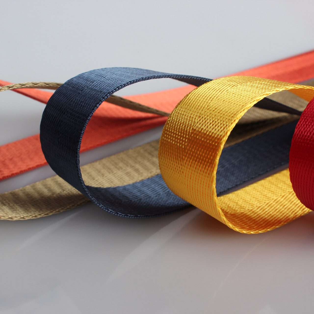 custom flat recycled herringbone polyester nylon ribbon belt webbing strap 25mm