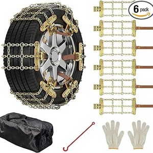 Snow Chains for Car Tire Chains 8pcs Adjustable Durable Universal Anti-skid Tire Chains for Pickup Trucks SUV Tire 165-265mm