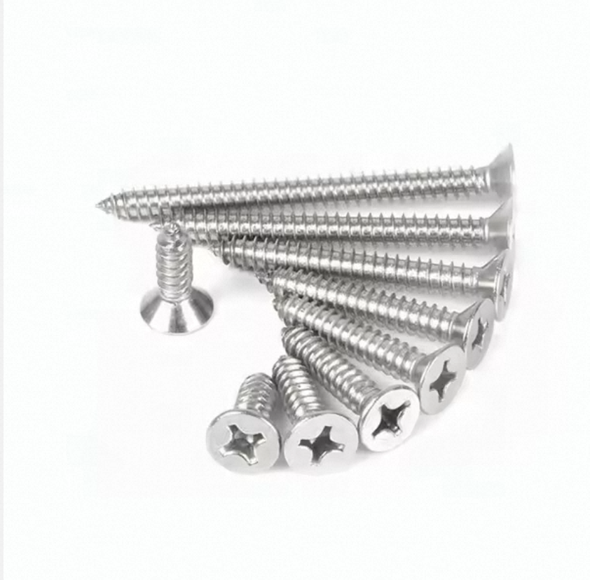 Star shaped stainless steel wooden deck screws with hexagonal head caps