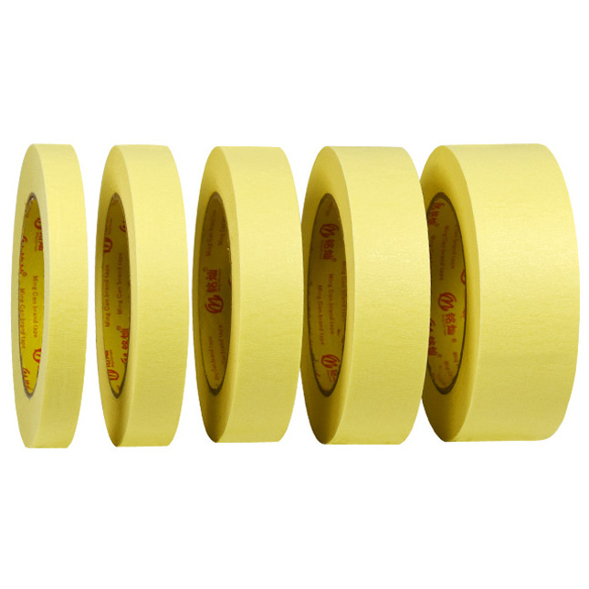 2 Inch Custom Yellow Car Auto Automotive Cinta Crepe Paper Frog Tape Masking Tape For Painters