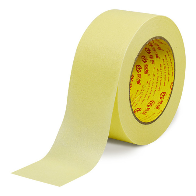 2 Inch Custom Yellow Car Auto Automotive Cinta Crepe Paper Frog Tape Masking Tape For Painters