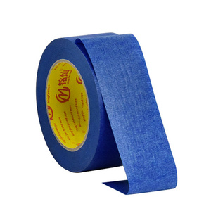 Blue Car Painting Masking Paper Adhesive Painter Tape For Paint