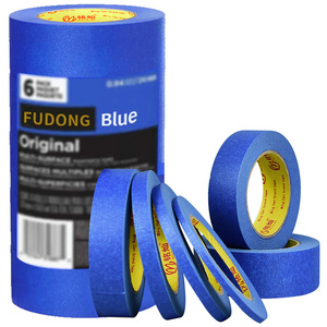 UV Resistance 14 Days No Residue High Adhesive Crepe Paper Painter's Blue Painters Automotive Masking Tape For Painting