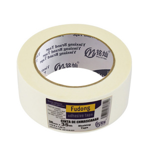 White Painters Masking Tape Adhesive Cinta 1.5 Inch White Crepe Paper Masking Tape For Painting Labeling Diy Crafting Decoration