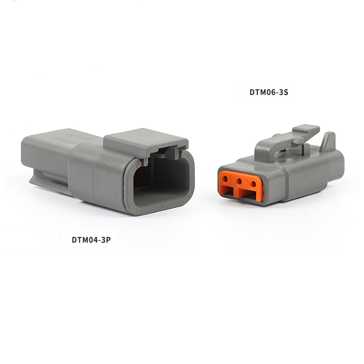 PA66 GF25 DTM04-3P Automotive Plug Connectors DTM06-3S Waterproof Connector Male and Female