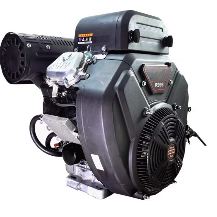 999CC Electric Start R999 2V90F 2 cylinder Gasoline Engine 36.5mm Keyway Shaft 35HP Gasoline Engine