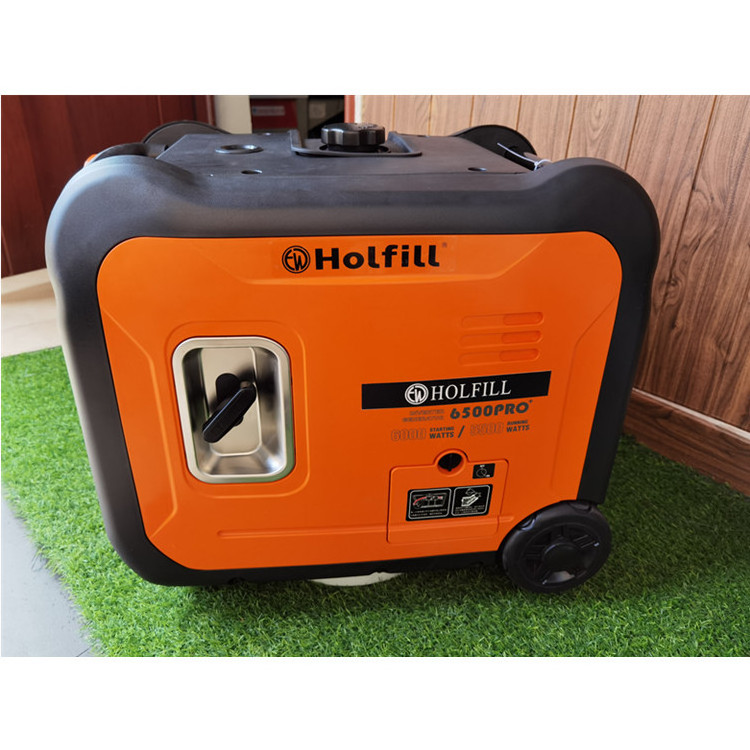 5KW 230V  Super Silent Portable 5000 Watts Gasoline Inverter Generator With Wheels